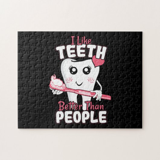 Funny Dentist - als Teeth Beter dan mensen Legpuzzel (Horizontaal)