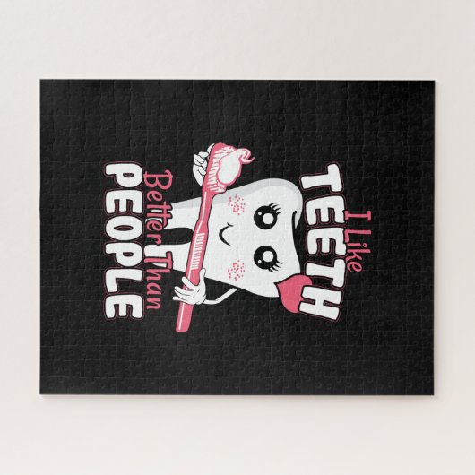 Funny Dentist - als Teeth Beter dan mensen Legpuzzel (Horizontaal)