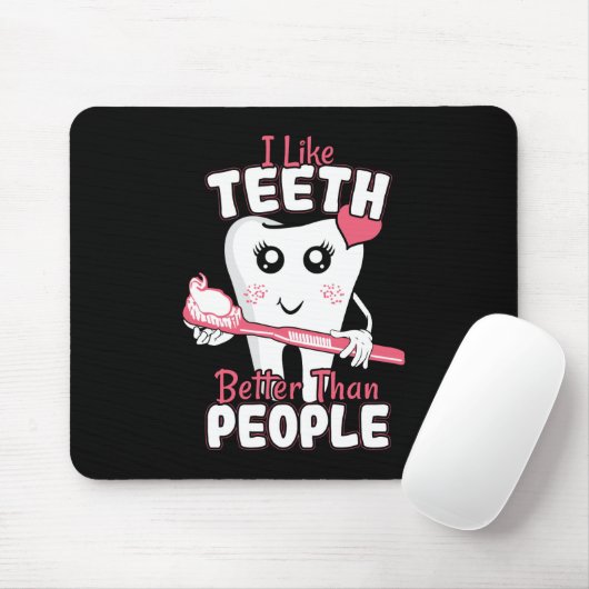 Funny Dentist - als Teeth Beter dan mensen Muismat (Met muis)