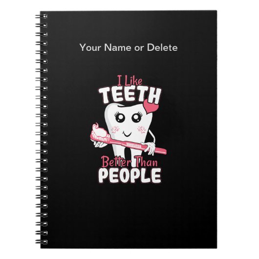Funny Dentist - als Teeth Beter dan mensen Notitieboek (Voorkant)
