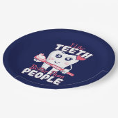 Funny Dentist - als Teeth Beter dan mensen Papieren Bordje (Gekanteld)