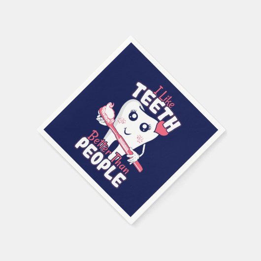 Funny Dentist - als Teeth Beter dan mensen Servet (Hoek)