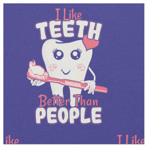 Funny Dentist - als Teeth Beter dan mensen Stof