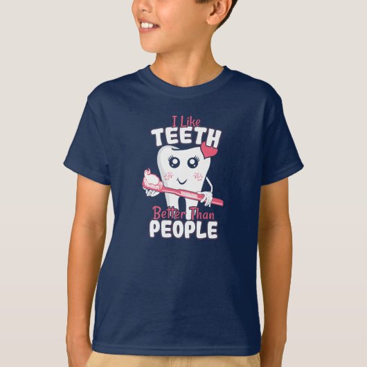Funny Dentist - als Teeth Beter dan mensen T-shirt (Voorkant)