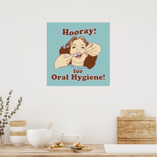 Funny Dentist Dental Poster (Keuken)