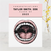 Funny Dentist Dental School Afstuderen Kaart (Gele Bloem)