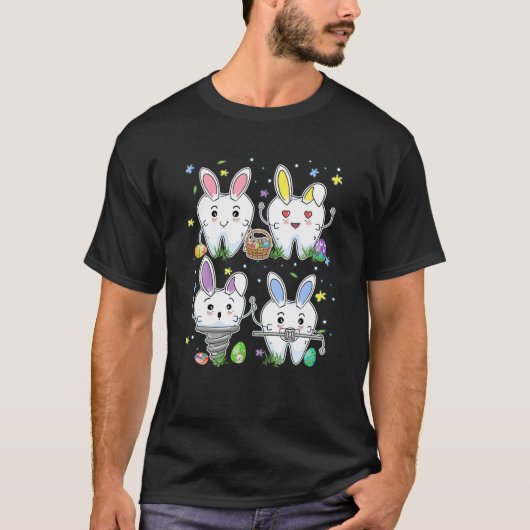 Funny Dentist Easter Past Bunny T-shirt (Voorkant)