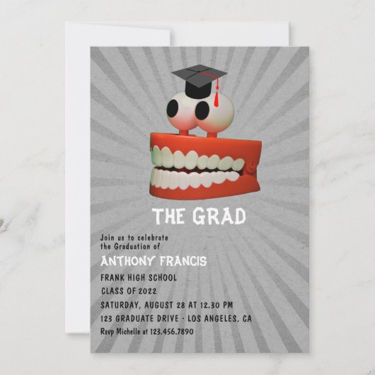 Funny Dentist Graduation Party Kaart (Voorkant)