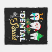 Funny Dentist Hygienist Kerstmis Dental Squad Fleece Deken (Voorkant (Horizontaal))