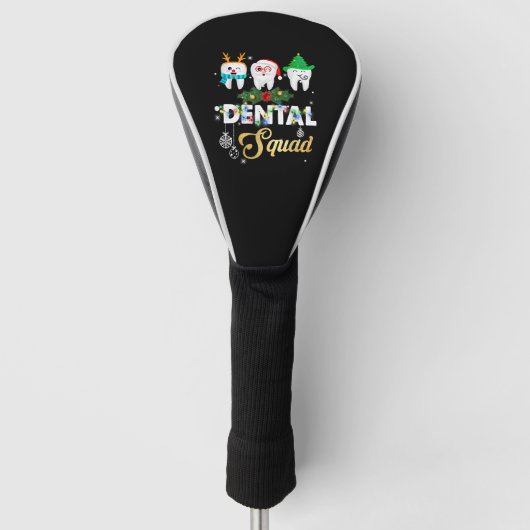 Funny Dentist Hygienist Kerstmis Dental Squad Golfheadcover (Voorkant)