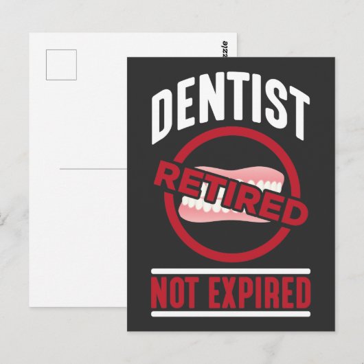Funny Dentist in ruste, niet verouderd tandheelkun Briefkaart (Voorkant / Achterkant)