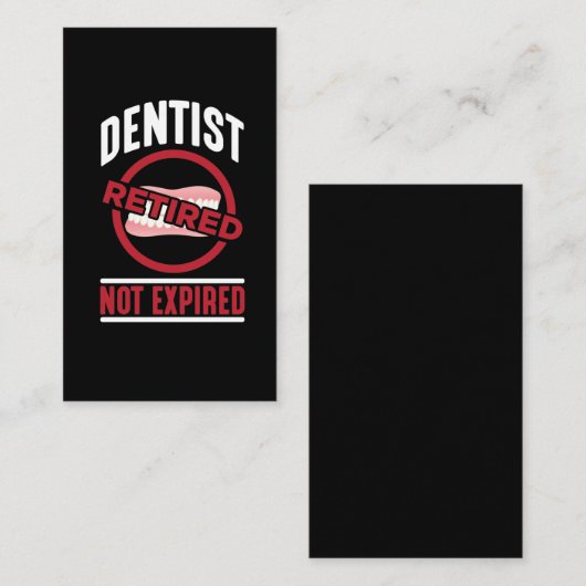 Funny Dentist in ruste, niet verouderd tandheelkun Visitekaartje (Voorkant / Achterkant)