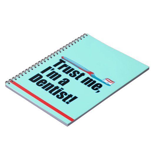 Funny Dentist Joke Blue Notitieboek (Linkerzijde)