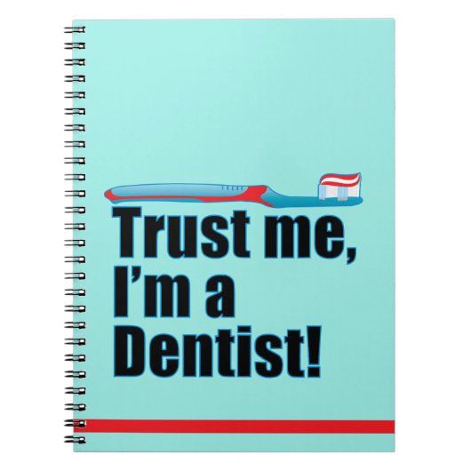 Funny Dentist Joke Blue Notitieboek (Voorkant)