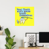 Funny Dentist Kantoor Art Poster (Thuiskantoor)