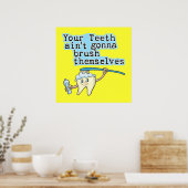 Funny Dentist Kantoor Art Poster (Keuken)