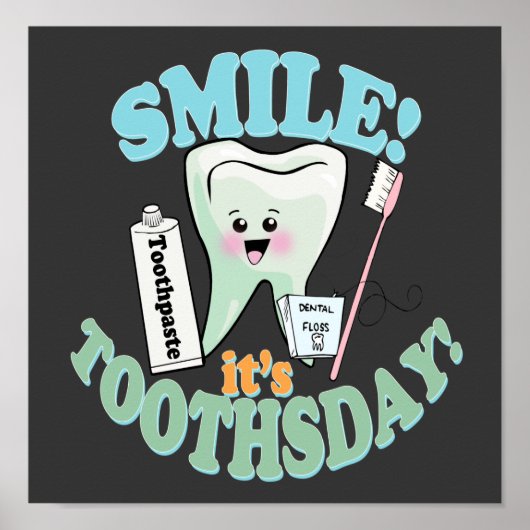 Funny Dentist Kantoor Art Poster (Voorkant)