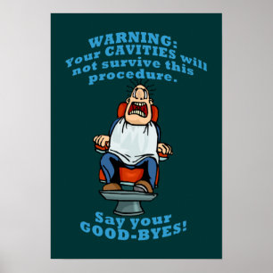 Funny Dentist Kantoor Wall Art Poster