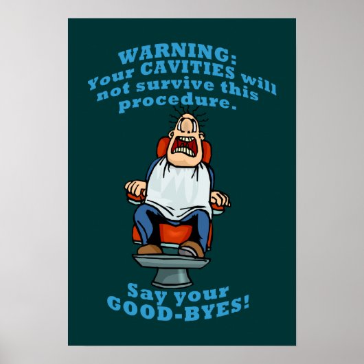 Funny Dentist Kantoor Wall Art Poster (Voorkant)