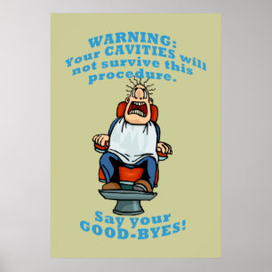 Funny Dentist Kantoor Wall Art Poster