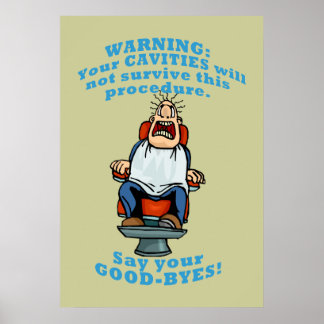 Funny Dentist Kantoor Wall Art Poster