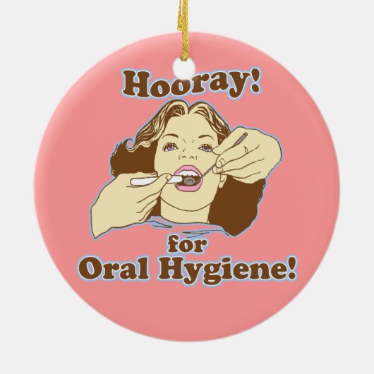 Funny Dentist Keramisch Ornament (Achterkant)