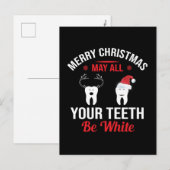 Funny Dentist office Christmas Holiday Postcard Feestdagenkaart (Voorkant / Achterkant)