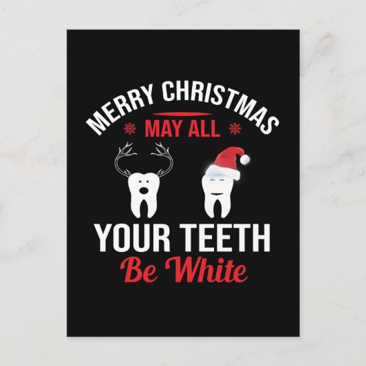 Funny Dentist office Christmas Holiday Postcard Feestdagenkaart (Voorkant)