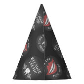 Funny Dentist Pattern - Cute Dental Hygienist Feesthoedjes (Achterkant)