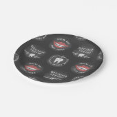 Funny Dentist Pattern - Cute Dental Hygienist Papieren Bordje (Gekanteld)