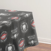 Funny Dentist Pattern - Cute Dental Hygienist Tafelkleed (Voorbeeld)