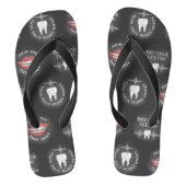 Funny Dentist Pattern - Cute Dental Hygienist Teenslippers (Voetbed)