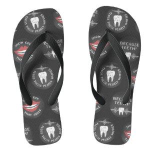 Funny Dentist Pattern - Cute Dental Hygienist Teenslippers