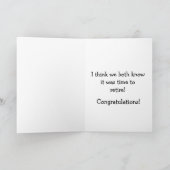 Funny Dentist Retirement Humor Card Kaart (Binnen)