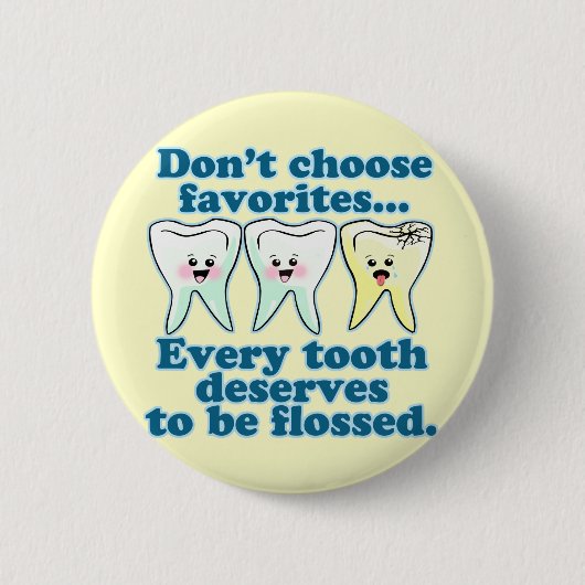 Funny Dentist Ronde Button 5,7 Cm (Voorkant)