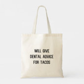 Funny Dentist Slogan Canvas tas (Achterkant)