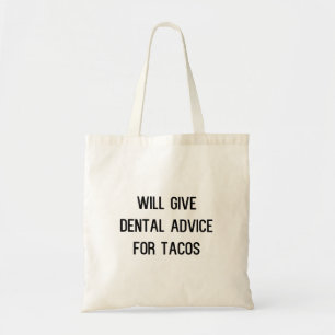 Funny Dentist Slogan Canvas tas
