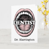 Funny Dentist, wenskaart Kaart (Gele Bloem)