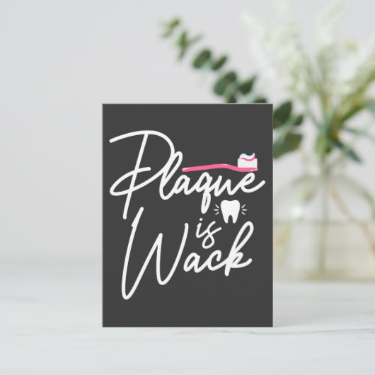 Funny Dentistry Plaque Dental Assistant Briefkaart (Staand voorkant)