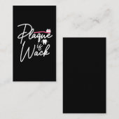 Funny Dentistry Plaque Dental Assistant Visitekaartje (Voorkant / Achterkant)