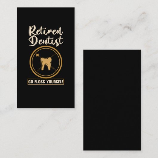 Funny Dentistry Retirement Pap mama Visitekaartje (Voorkant / Achterkant)