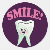 Funny Dentistry Ronde Sticker (Voorkant)
