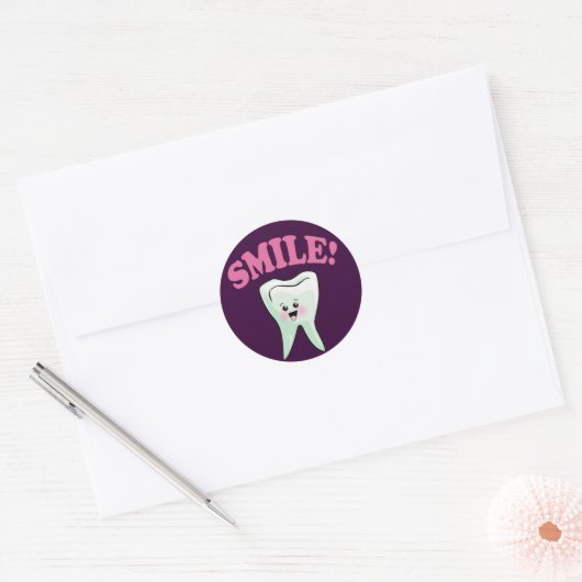 Funny Dentistry Ronde Sticker (Envelop)