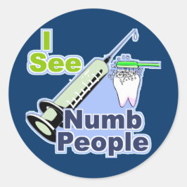 Funny Dentists en Hygienisten Ronde Sticker