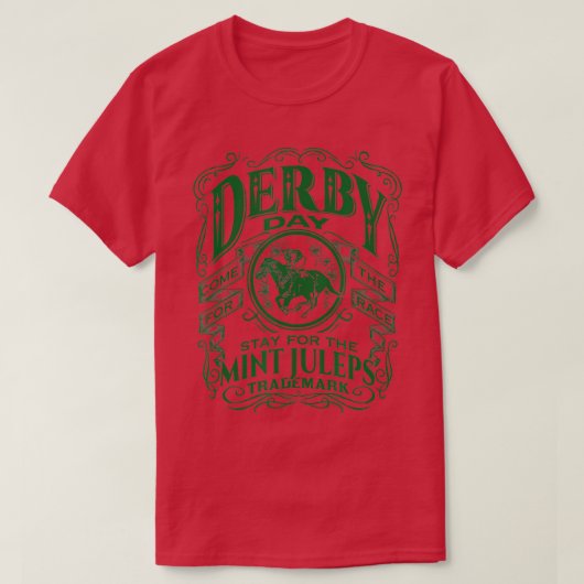 Funny Derby Day and mint juleps, Kentucky horse ra T-shirt (Design voorkant)