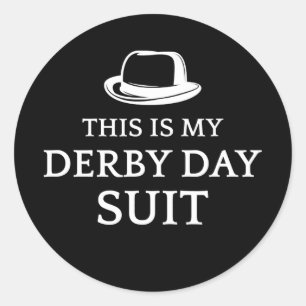 Funny Derby Day Kentucky Mannen Pet Dit is mijn De Ronde Sticker