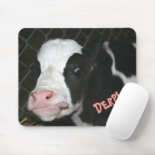 Funny Derp Cow Mousepad Muismat (Met muis)