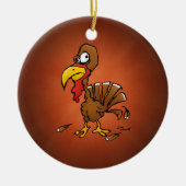 Funny Derp Turkey Ornament (Voorkant)