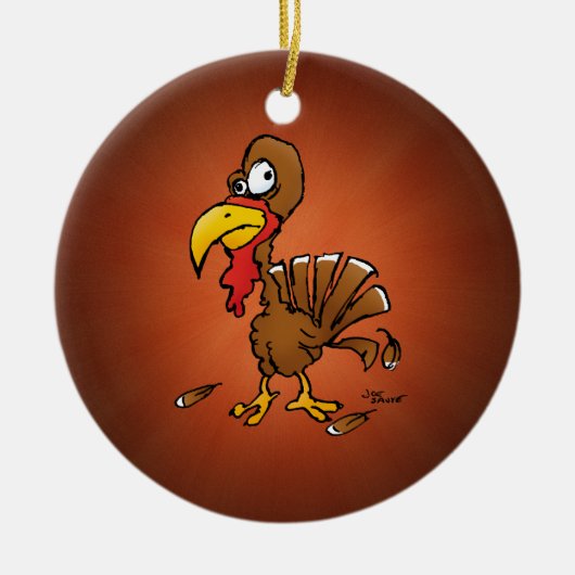 Funny Derp Turkey Ornament (Voorkant)