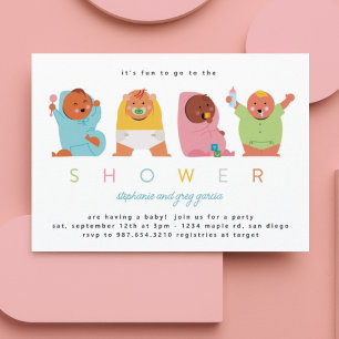 Funny Derpy Babies Invitation Kaart